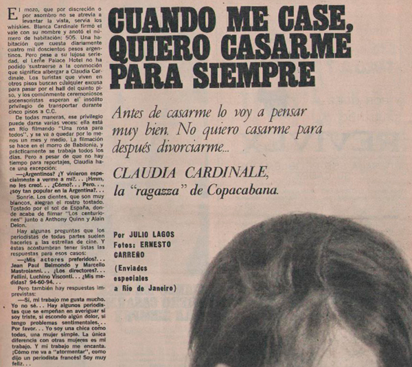 Entrevista a Claudia Cardinale